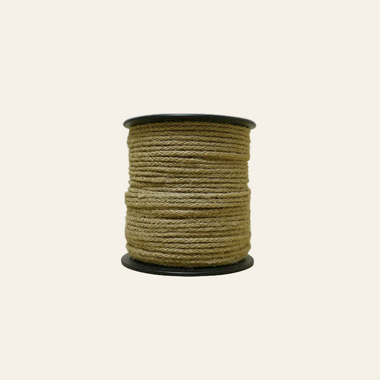 Jute gevlochten koord 3 mm - jute (100 meter)
