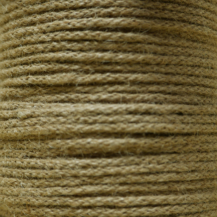 Jute gevlochten koord 3 mm - jute (100 meter)