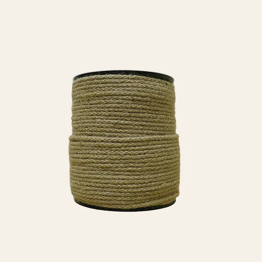 Jute gevlochten koord 4 mm - jute (100 meter)