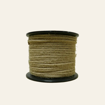 Jute gevlochten koord 5 mm - jute (100 meter)