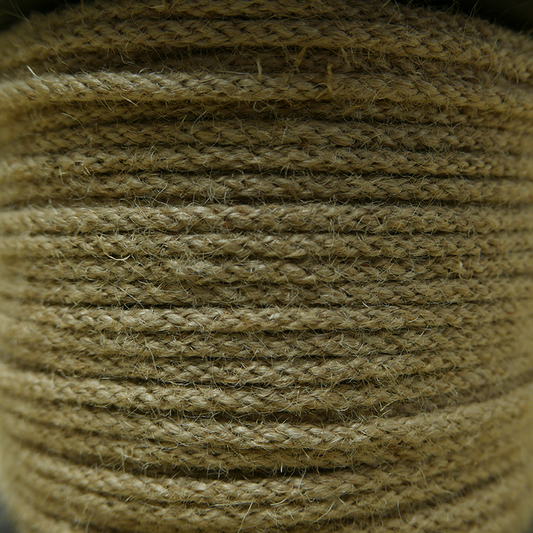 Jute gevlochten koord 5 mm - jute (100 meter)