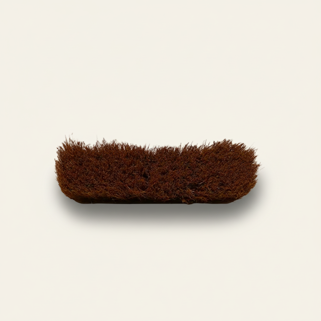 Kokosveger met steelhouder - fsc hout (29 cm)