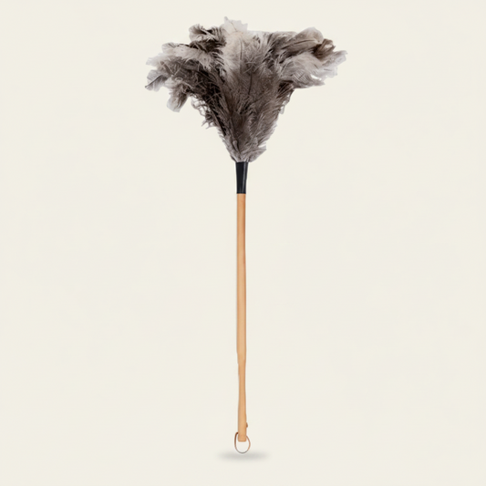 Luxe struisvogel plumeau - zware steel (110 cm)