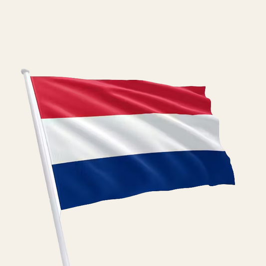 Rechtformaat vlag Nederland marineblauw spun - poly - meerdere maten