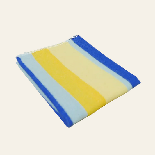 Ouderwetse stofdoek blauwe streep - 35x35 cm