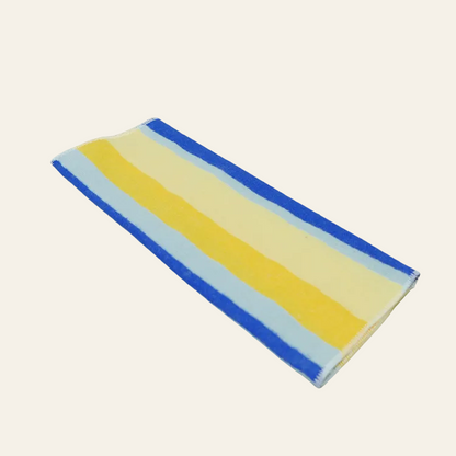 Ouderwetse stofdoek blauwe streep - 35x35 cm