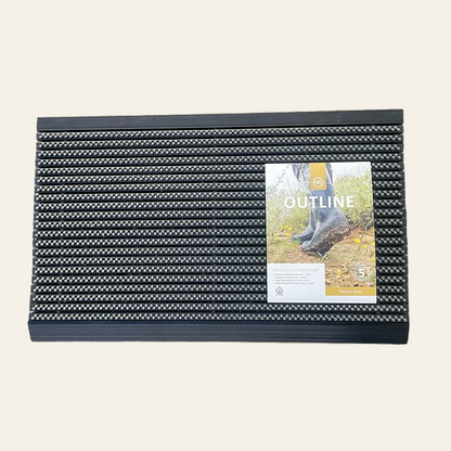 Outline grigio pure black deurmat - 50x80cm