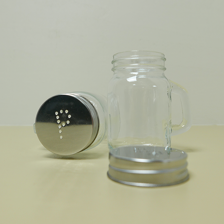 Peper- en zoutstrooier set - rvs & glas