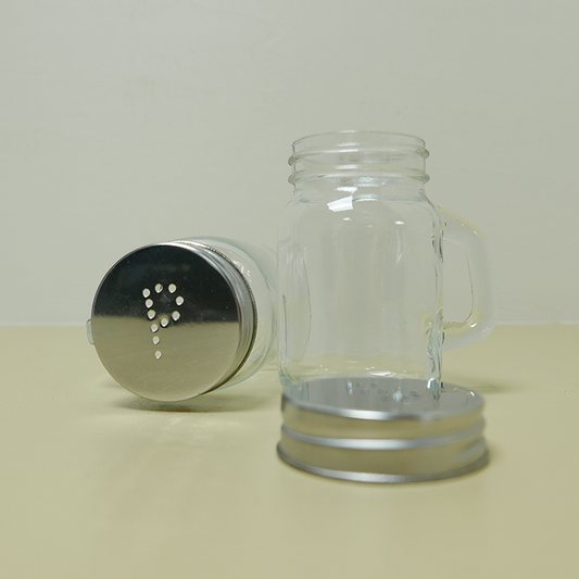 Peper- en zoutstrooier set - rvs & glas