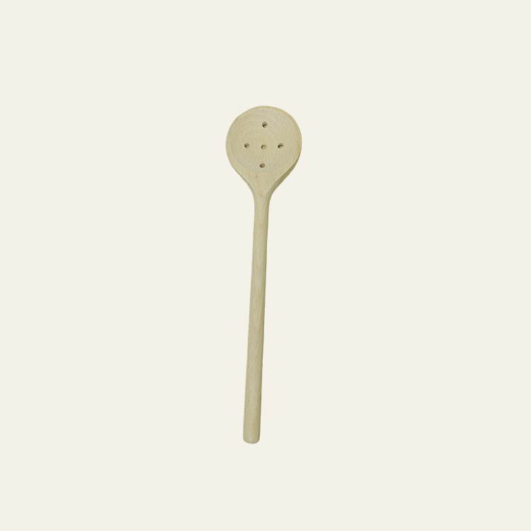 Pollepel rond met gaatjes - beukenhout fsc (30 cm)