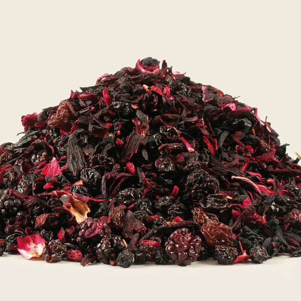 Rode bessen en hibiscus – volle vruchtenthee