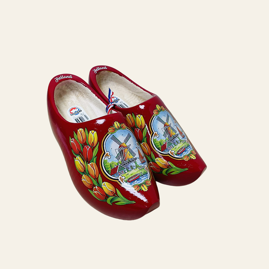 Rode tulp klompen