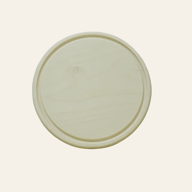 Ronde snijplank - hout (ø 26 cm) met saprand