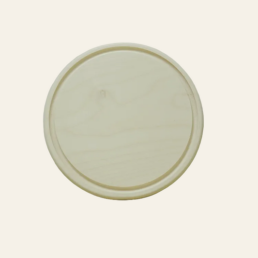 Ronde snijplank - hout (ø 26 cm) met saprand