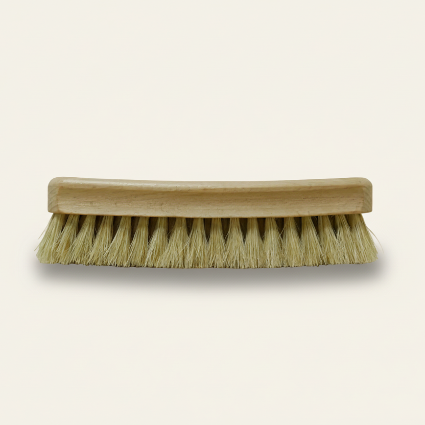 Schoen uitpoetsborstel - blond paardenhaar (17 cm)