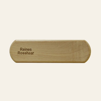 Schoen uitpoetsborstel - blond paardenhaar (17 cm)