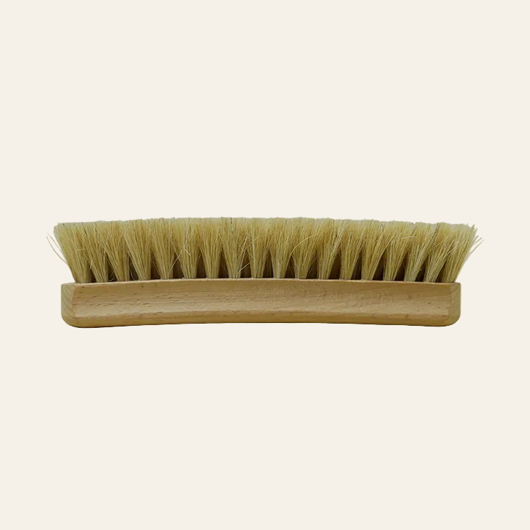 Schoen uitpoetsborstel - blond paardenhaar (17 cm)