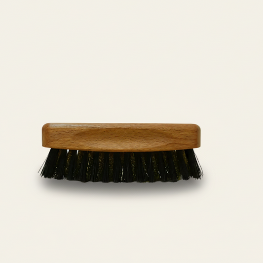 Suedeborstel messing groot - (12 cm)