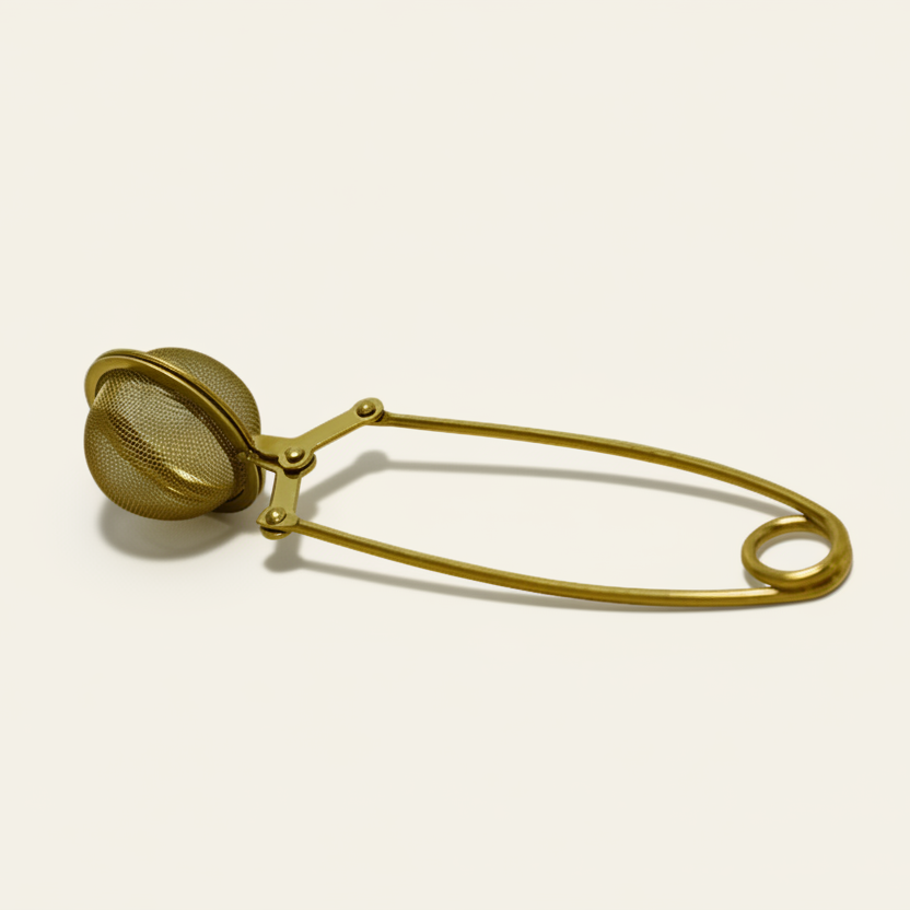 Thee eilepel gaas - goudkleurig (ø 4,5 cm)