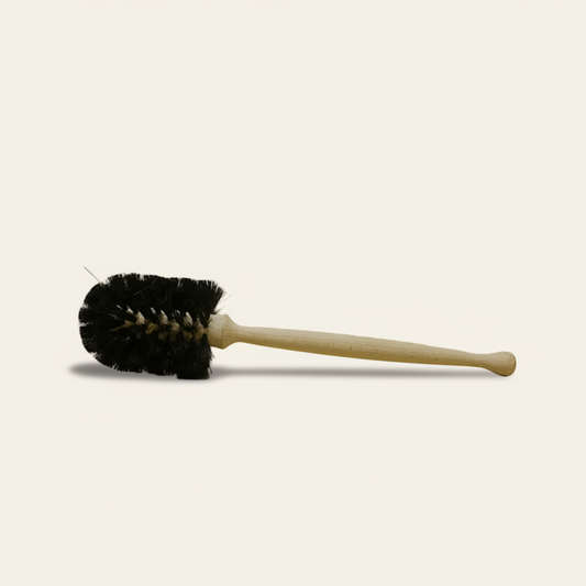 Toilet- en vaasborstel - zwart paardenhaar (35 cm)