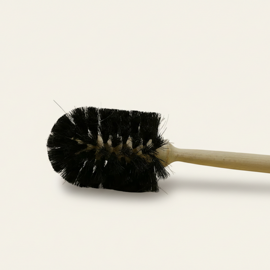Toilet- en vaasborstel - zwart paardenhaar (35 cm)