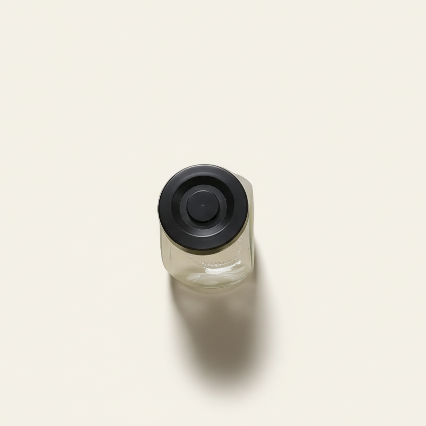 Voorraadpotje mat zwart - Glas (175 ml)