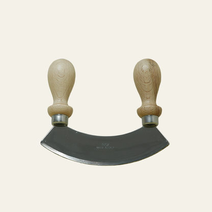 Wiegmes klein - rvs & hout (dubbele handgreep)