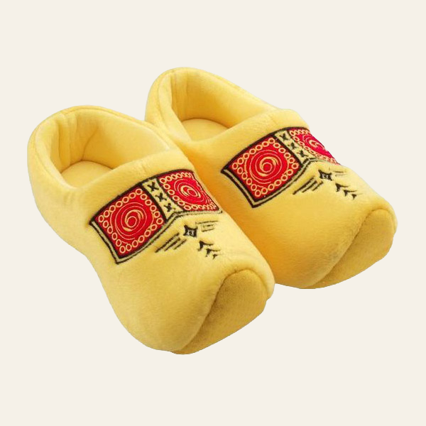 Gele klompsloffen - warm en comfortabel